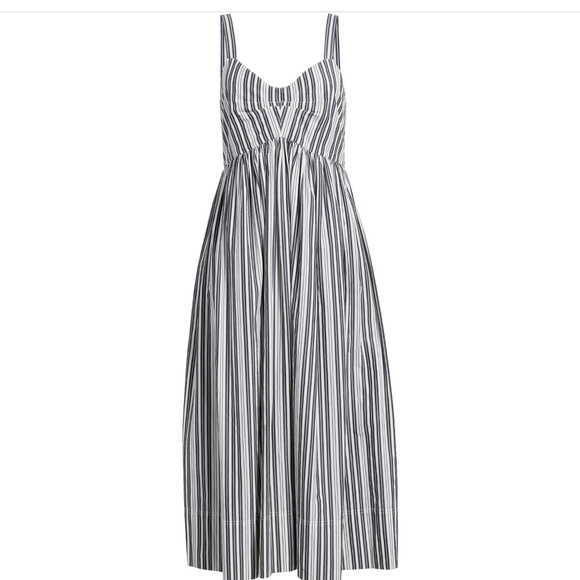THE GREAT. Dresses & Skirts - THE GREAT. Parchment Striped Midi Sundress
